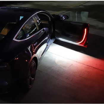 НОВИ 2 БР. Предупредителни светлини за отваряне на вратите на автомобила 144LED мигащи стробоскопи Предпазни лампи против сблъсък отзад Добре дошли Светкавица