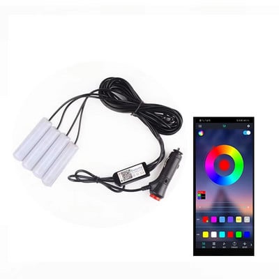 Φωτιστικό ποδιού αυτοκινήτου LED περιβάλλοντος χώρου με ασύρματο τηλεχειριστήριο USB, Έλεγχος μουσικής πολλαπλών τρόπων λειτουργίας Διακοσμητικά φώτα εσωτερικού αυτοκινήτου