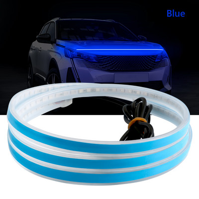 Lumină de zi cu LED Scanare Pornește constantă Lumină decorativă pentru capota auto DRL Ghid pentru capota motor Lampă ambientală decorativă