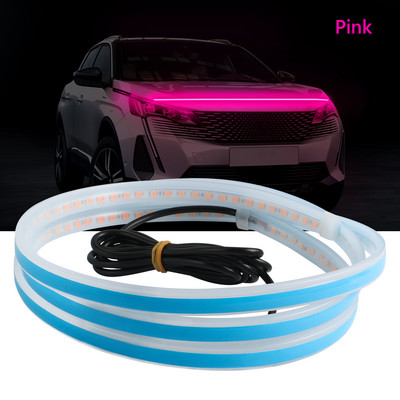 Lumină de zi cu LED Scanare Pornește constantă Lumină decorativă pentru capota auto DRL Ghid pentru capota motor Lampă ambientală decorativă