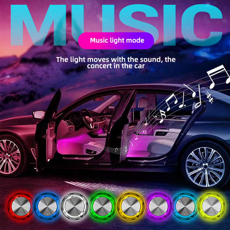 Comandă vocală de la distanță Lumini decorative LED Lampă de atmosferă de culoare cu saturație ridicată Lampă ambientală pentru interiorul autovehiculului