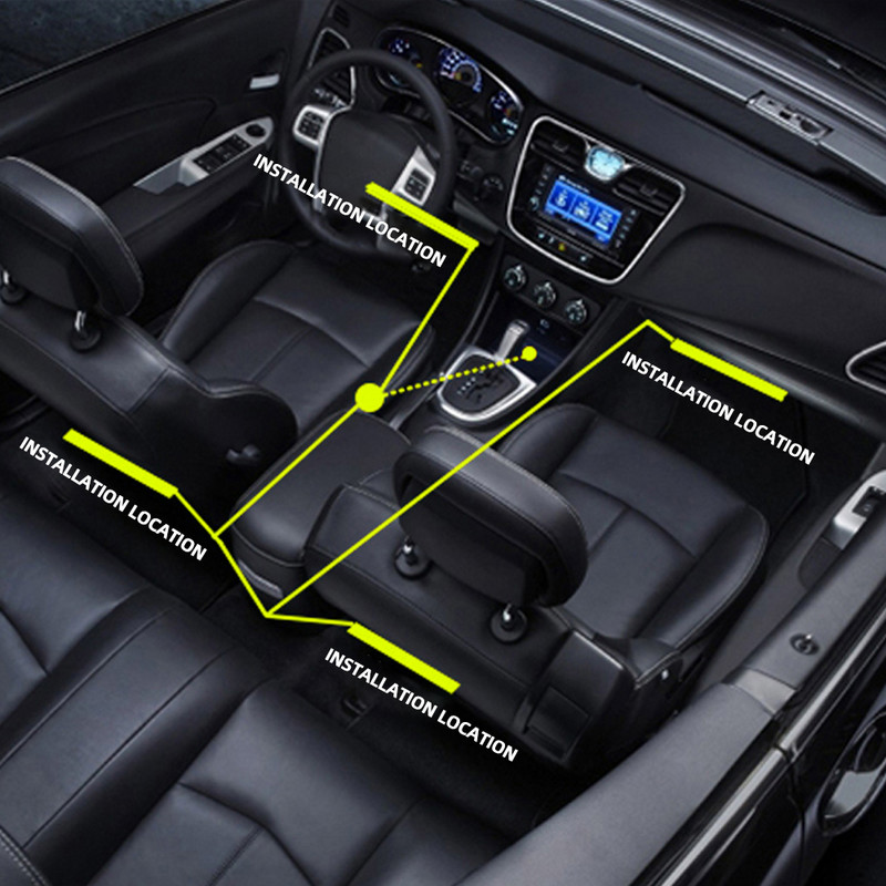 Comandă vocală de la distanță Lumini decorative LED Lampă de atmosferă de culoare cu saturație ridicată Lampă ambientală pentru interiorul autovehiculului