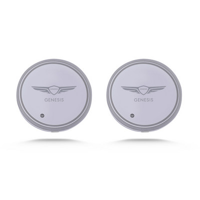 2 τμχ Για Hyundai GENESIS g80 g70 g90 gv80 gv70 Αξεσουάρ αυτοκινήτου LED λογότυπο αυτοκινήτου Μαξιλάρια ποτηροθήκης RGB Αλλαγή σουβέρ φόρτισης USB