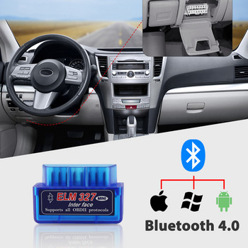 Мини Bluetooth ELM327 V2.1 OBD2 скенер Инструменти за автоматична диагностика за IPhone и Android Код четец Автомобилни аксесоари Ferramentas