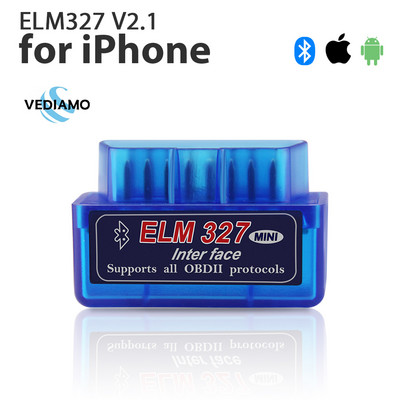 Mini Bluetooth ELM327 V2.1 OBD2 Scanner Auto Diagnostic Tools for iPhone and Android Code Reader Αξεσουάρ αυτοκινήτου Ferramentas