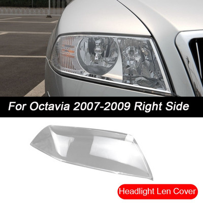 για Skoda Octavia 2007-2009 Αυτοκινήτου Μπροστινό Πλαϊνό Προβολέα Διαφανές Κάλυμμα Φακών Φωτιστικό Κεφαλής Κέλυφος αμπαζούρ