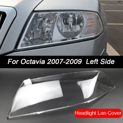 pentru Skoda Octavia 2007-2009 mașină față far lateral capac lentilă transparentă cap lampă abajur carcasă