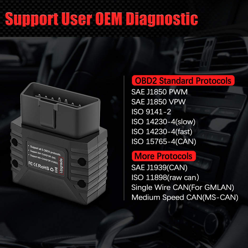 XS-306 Escáner Automotriz OBDII OBD2 Bluetooth ELM327