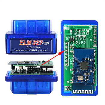 2PCB OBD2 ELM327 V1.5 PIC18F25K80 Bluetooth инструмент за диагностика на автомобилен двигател OBDII ELM 3271.5 BT автомобилен скенер за компютър с Android