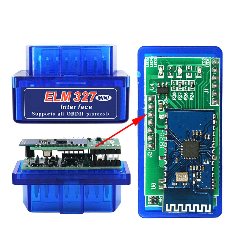 2PCB OBD2 ELM327 V1.5 PIC18F25K80 Bluetoothi automootori diagnostikatööriist OBDII ELM 3271.5 BT Automotive Scanner Android PC jaoks