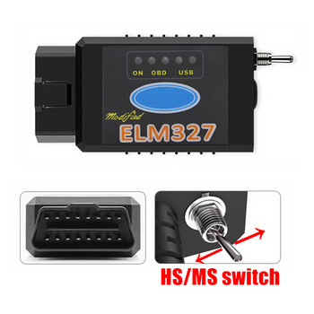 HS-CAN/MS-CAN ELM327 V1.5 Διακόπτης PIC18F25K80 Υποστήριξη τσιπ BT/WIFI ELM 327 Ford Ford FORScan OBD2 Car Diagnostic Scanner