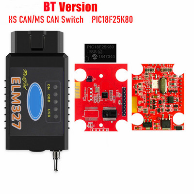 HS-CAN/MS-CAN ELM327 V1.5 Comutator PIC18F25K80 Suport cip BT/WIFI ELM 327 pentru scanerul de diagnosticare auto Ford FORScan OBD2