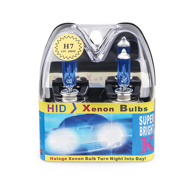 2vnt 6000k Super Bright White H7 halogeninė lemputė 12V automobilio priekinio žibinto lemputė h7 55w 100w halogeninės lempos automobilio priekinio žibinto pakaitinė lemputė