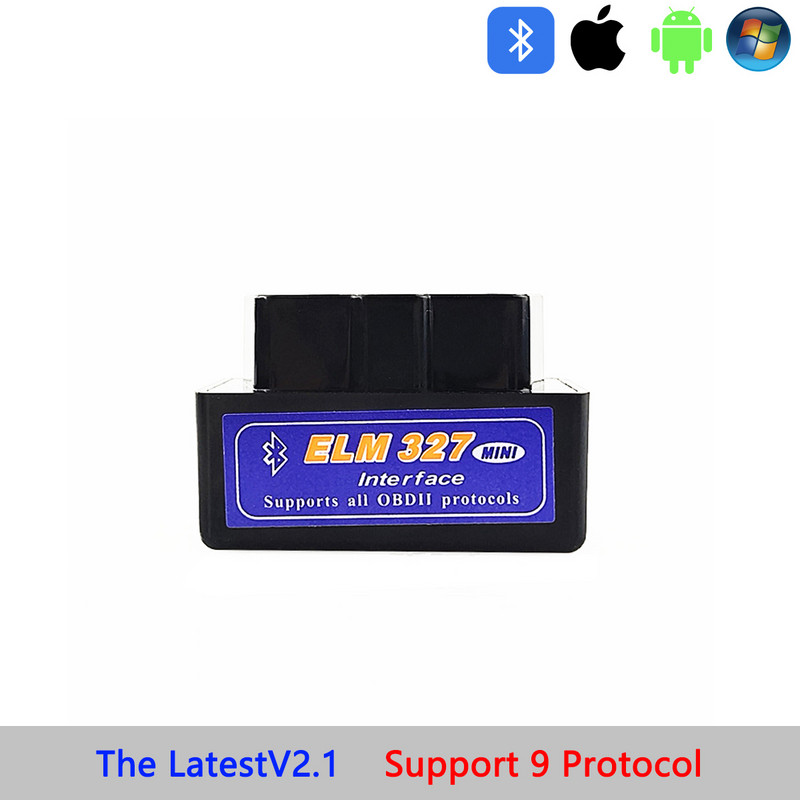 Mini uus ELM327 Bluetooth V2.1 OBD2 autodiagnostika skanner Android/iOS Windowsi autodiagnostika tööriista tarvikutele