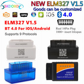 Mini ELM327 V1.5 WIFI Bluetooth 4.0 automaatse skanneri OBD2 auto ELM 327 testeri diagnostikatööriista uusim versioon Androidile Apple`ile