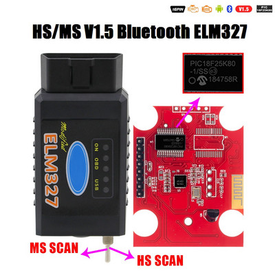 OBD2 ELM327 Bluetooth OBD2 Scanner Cititor de coduri Adaptor Wifi HS CAN și MS CAN Bluetooth ELM327 USB FTDI cu comutator Scanner de coduri
