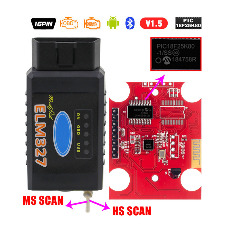 OBD2 ELM327 Bluetooth OBD2 Scanner Cititor de coduri Adaptor Wifi HS CAN și MS CAN Bluetooth ELM327 USB FTDI cu comutator Scanner de coduri
