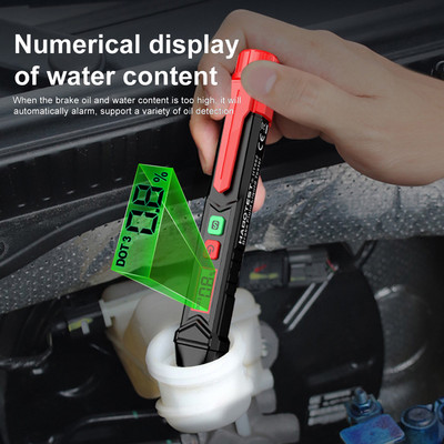 Στυλό μέτρησης ποιότητας υγρού Ηχητικό φως συναγερμός φρένων αυτοκινήτου Υγρό ελεγκτής HD Οθόνη οπίσθιου φωτισμού Φορητά εργαλεία Αξεσουάρ Automotivo