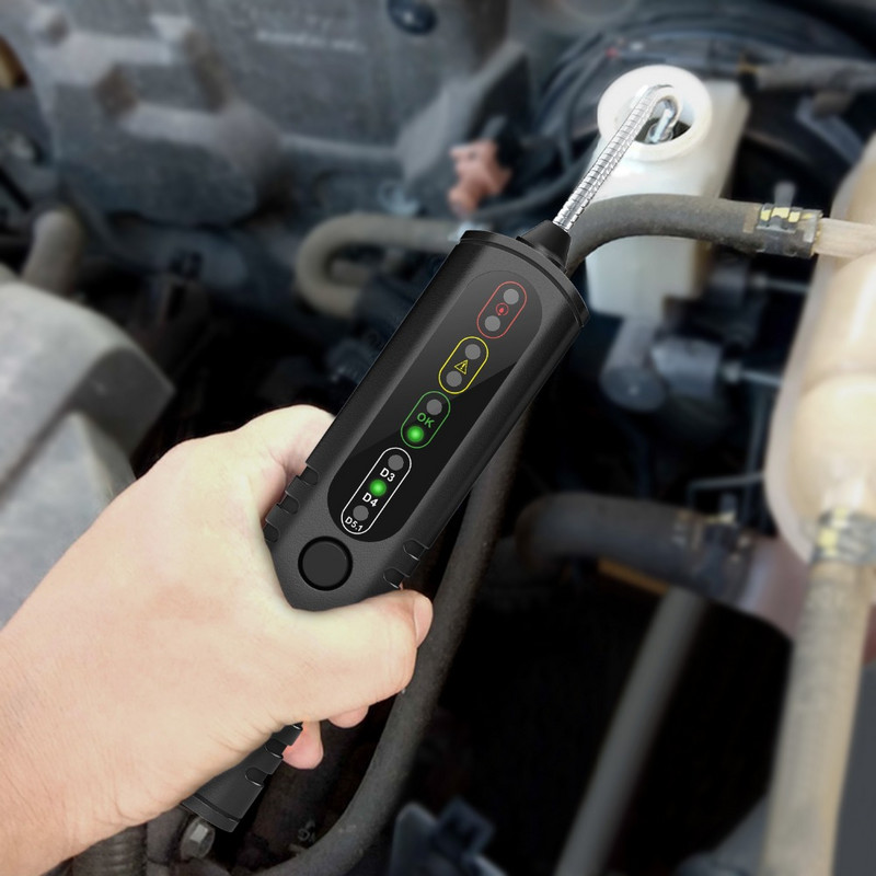 Tester de lichid de frână auto Instrument digital pentru uleiul de frână auto pentru DOT3/DOT4/DOT5.1 BF100 stilou pentru verificarea calității uleiului auto Indicator LED pentru mașină