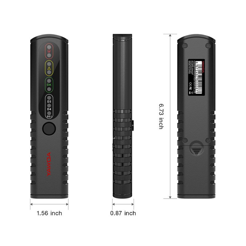 Tester de lichid de frână auto Instrument digital pentru uleiul de frână auto pentru DOT3/DOT4/DOT5.1 BF100 stilou pentru verificarea calității uleiului auto Indicator LED pentru mașină