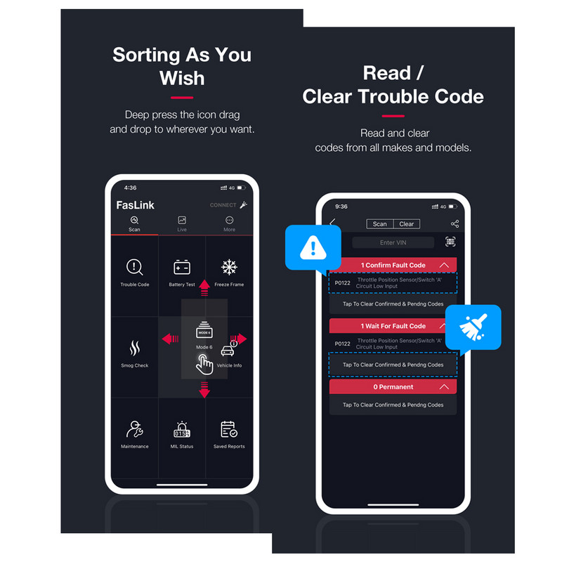 Sinine draiver Mini Bluetooth ELM327 V2.1 IPhone`i jaoks tasuta värskenduse Automotive OBD2 diagnostikaskanner Kontrolli mootori koodi lugeja
