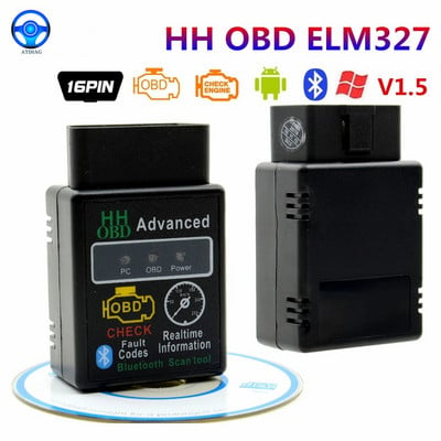 Mini HH OBD ELM327 V2.1V1.5 BT Cititor de coduri Instrument de scanare Motor de verificare Super ELM 327 OBD2 OBDII Scanner de diagnosticare auto pentru PC Android