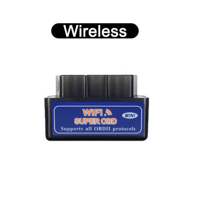 Mini OBD2 automobilio skaitytuvas ELM 327 testeris belaidis WIFI Bluetooth automobilio sąsajos skaitytuvo įrankis, skirtas Android IOS