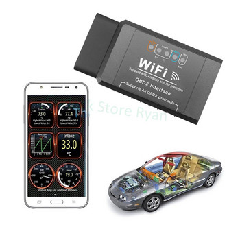 Νέο ELM 327 V1.5 WIFI OBD2 WIFI Scanner Auto ODB2 ELM327 V1.5 WIFI For Android/IOS OBD 2 OBD2 Auto Diagnostic Car