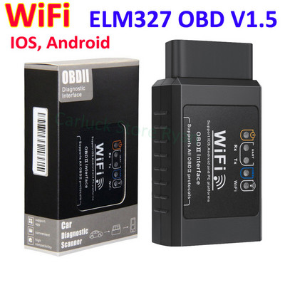 Naujas ELM 327 V1.5 WIFI OBD2 WIFI skaitytuvas Auto ODB2 ELM327 V1.5 WIFI skirtas Android / IOS OBD 2 OBD2 automobilių diagnostikos automatiniam įrankiui