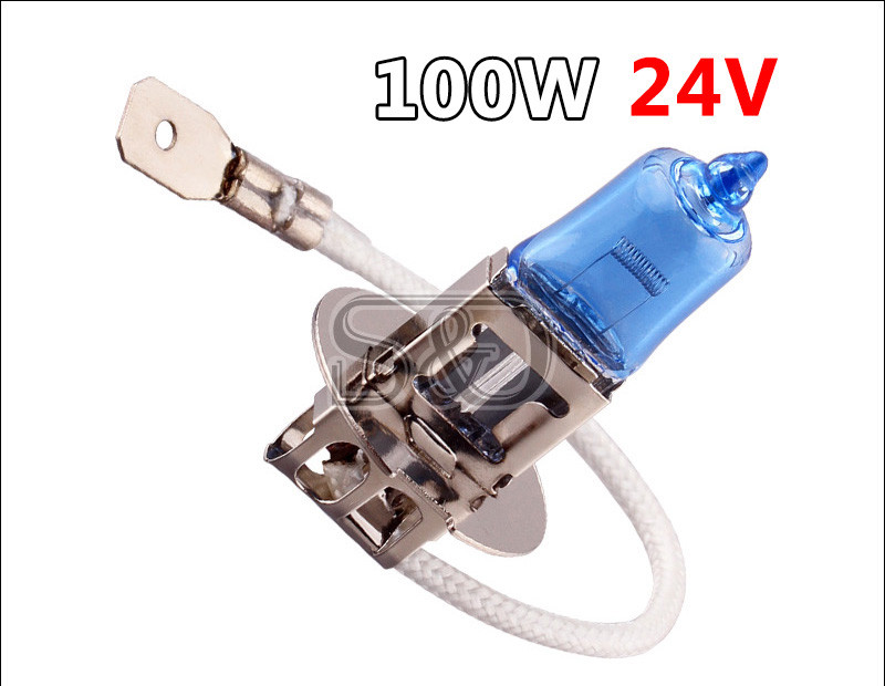 2tk H3 100W 24V 12V automaatsed halogeenpirnid auto tuleallikas parkimispea udutuled valge esitulelamp suure võimsusega ülihele