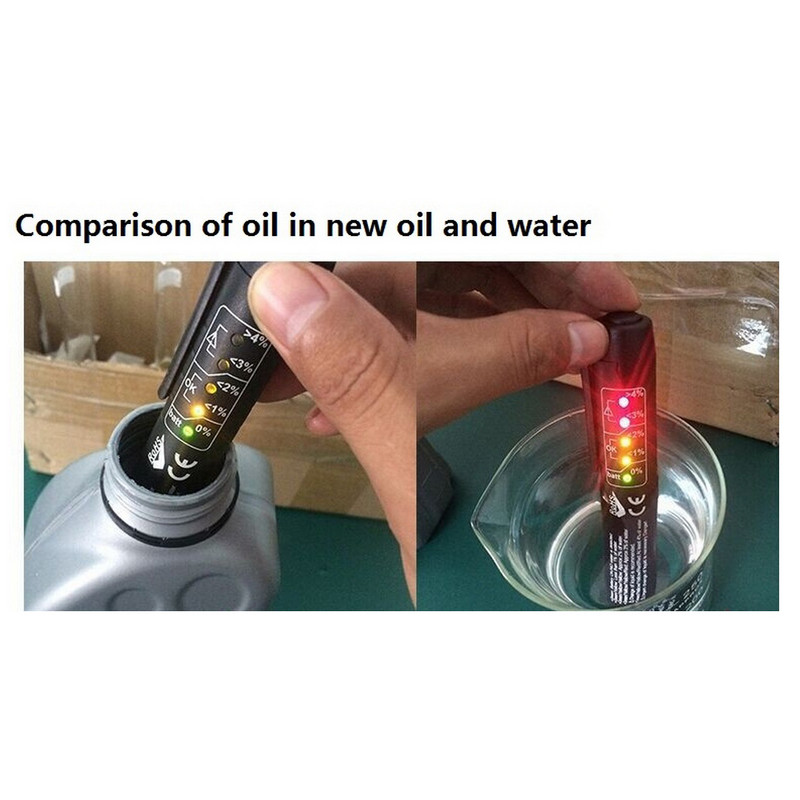 5,9" Universal Brake Fluid Detection Pen 5 LED Car Brake Fluid Fluid Tester Water % Digital Display Testing Pencil Auto Repair Tool