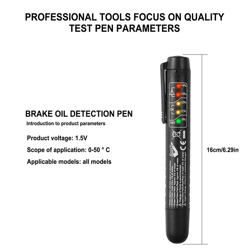 Tester universal pentru verificarea calității uleiului Tester de lichid de frână Tester digital de lichid de frână pentru mașină Instrument de testare auto pentru vehicule