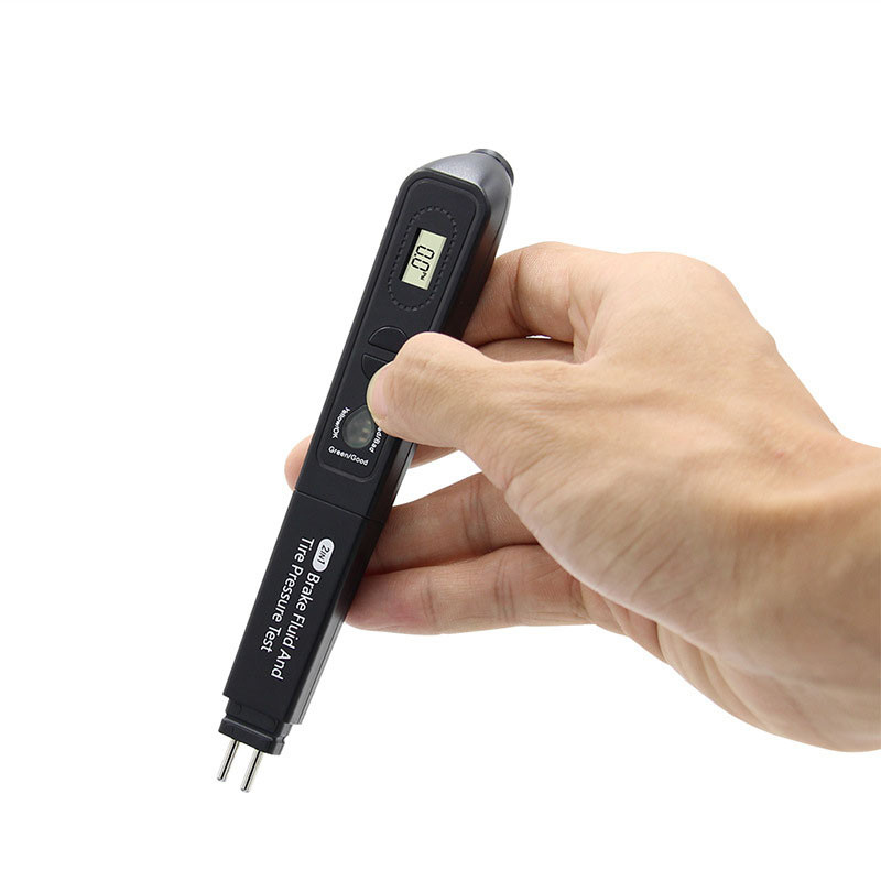 Najnovija kočiona tekućina ulje TPMS tester olovka 2 u 1 testiranje tekućine u automobilu za DOT3/DOT4 i digitalni mjerač tlaka u gumama s 5 LED svjetla