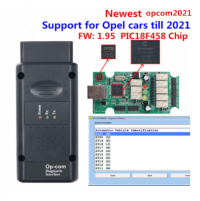 Uus Opcom 2021 200603a OP COM 1.95 1.99 PIC18F458 FTDI Võib olla välkvärskendus OBD2 auto CAN BUS Diagnostikatööriist Opelile kuni 2021. aastani