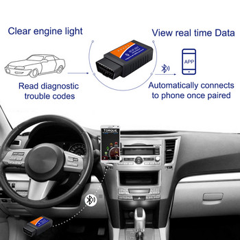 OBD2 скенер ELM327 Auto Diagnostic Detector Code Reader Tool V1.5 WIFI Bluetooth OBD 2 за Android IOS Car Scan Repair Tools