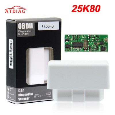 ELM 327 HHOBD OBD2 V1.5 25k80 V2.1 Automobilių diagnostikos įrankio skaitytuvas ELM327 Bluetooth sąsajos palaikymas visus OBDII OBD protokolus