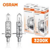 OSRAM H1 Becuri cu halogen pentru faruri Lămpi pentru mașină cu faza înaltă și scurtă pentru auto 64150 12V 55W 100W 3200K fiolă Originală Mini 1buc