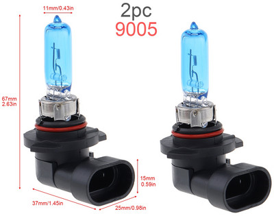 2tk 12V auto esitule udupirn H1 H3 H /H7 H8 H9 H10 H11 H12 H15 9005 9012 1555W 6000K valge kerge auto ksenoonhalogeenlamp