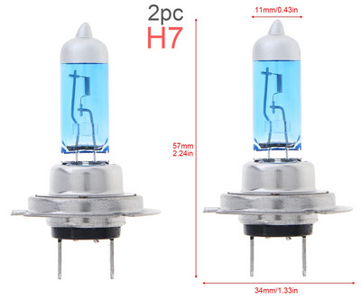2tk 12V auto esitule udupirn H1 H3 H /H7 H8 H9 H10 H11 H12 H15 9005 9012 1555W 6000K valge kerge auto ksenoonhalogeenlamp