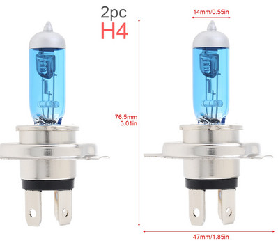 2tk 12V auto esitule udupirn H1 H3 H /H7 H8 H9 H10 H11 H12 H15 9005 9012 1555W 6000K valge kerge auto ksenoonhalogeenlamp