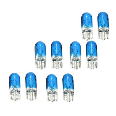 10 vnt DC 12V W5W T10 501 194 automobilio halogeninės lemputės salono signalinės šviesos šoninis žymeklis Šviesiai geltono stiklo lemputės automobilių priedai