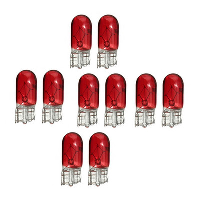 10 vnt DC 12V W5W T10 501 194 automobilio halogeninės lemputės salono signalinės šviesos šoninis žymeklis Šviesiai geltono stiklo lemputės automobilių priedai