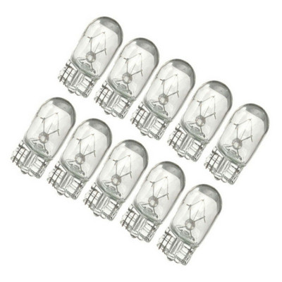 10 vnt DC 12V W5W T10 501 194 automobilio halogeninės lemputės salono signalinės šviesos šoninis žymeklis Šviesiai geltono stiklo lemputės automobilių priedai