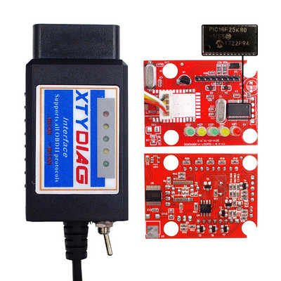 Parim PIC18F25K80 ELM327 Bluetooth V1.5 OBD2 skanner USB / WIFI ELM 327 lüliti autodiagnostika tööriist Androidi/IOS/PC koodilugeja jaoks