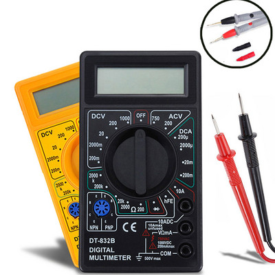 DT-832 Mini Pocket Digital Multimeter 1999 Counts  Volt Amp Ohm Diode hFE Continuity Tester Ammeter Voltmeter Ohmmeter