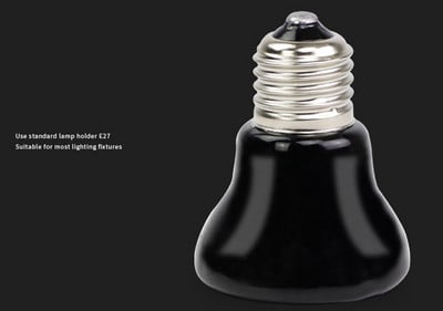 Mini keraminė šildymo lempa 220V 25W/50W /75W /100W E27 infraraudonųjų spindulių roplių vėžlys šiltos lemputės vandeniui atsparus temperatūros reguliatorius