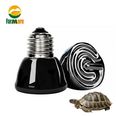 Μίνι κεραμική λάμπα θέρμανσης 220V 25W/50W /75W /100W E27 Υπέρυθρη ερπετό Turtle Warm Bulbs Αδιάβροχο Ελεγκτής θερμοκρασίας