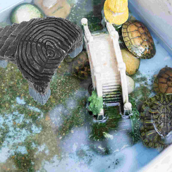 Πλατφόρμα χελώνα χελώνα που λιώνει ερπετό αναρριχώμενο βιότοπο Πλωτά αξεσουάρ Ρητίνη σπηλαίου ανάπαυσης ράμπα αναρρίχησης αποβάθρα ενυδρείο ψάρια