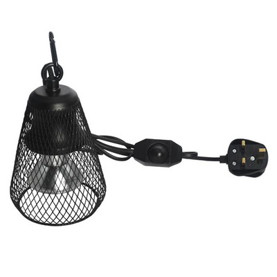 Naminių gyvūnėlių šildymo lempos gaubtas Infraraudonųjų spindulių keraminis spinduliuotės šilumos lemputė Naminių gyvūnėlių brooderis Viščiukai Apsaugos nuo nuplikimo lempos stovas roplių šiltas lempos gaubtas