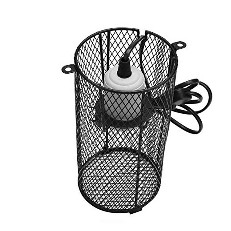 Reptile Ceramic Light Holder Shade Anti-scald Heater Guard Pet Amphibian Heating Bulb Lampshade